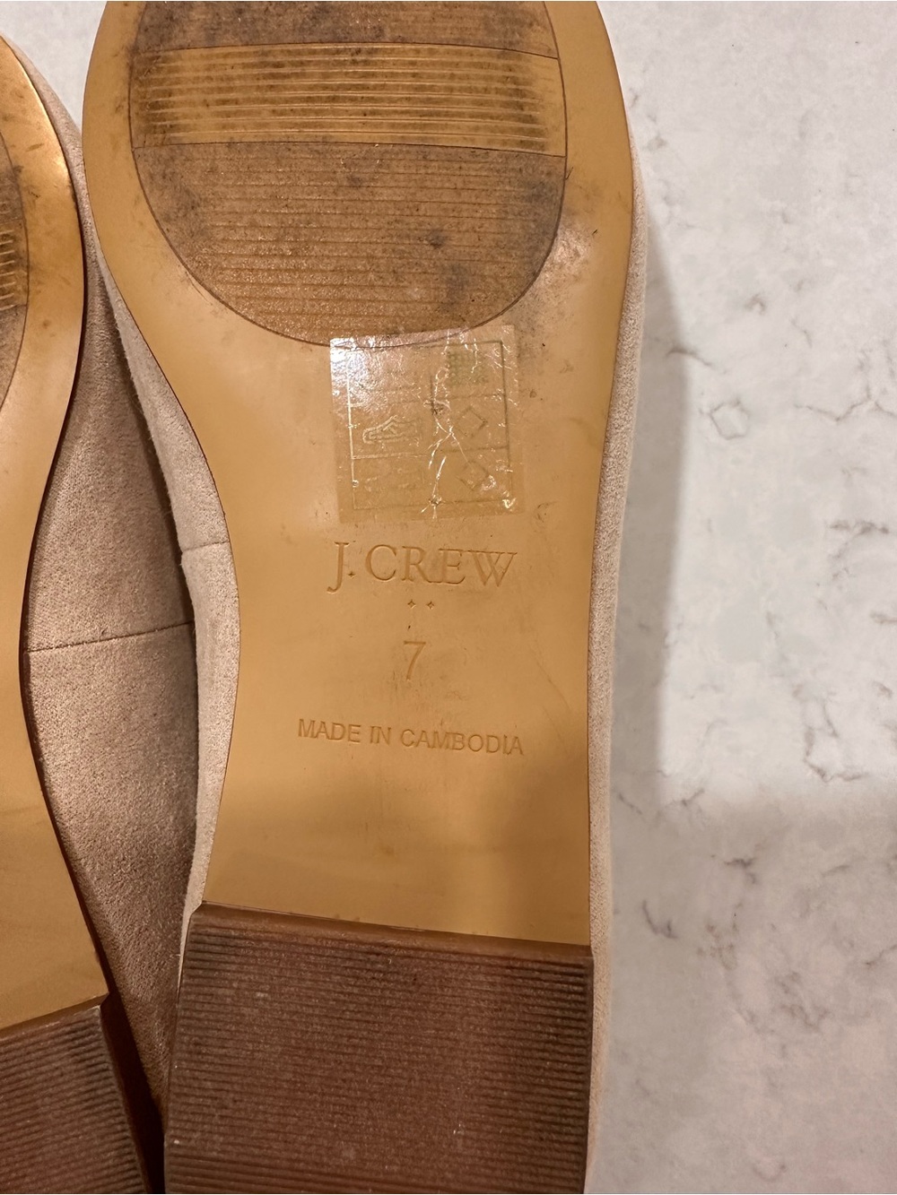 J. Crew Suede-like Bow Loafers in Light Beige - Picture 3 of 4